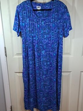J.B.S. Women's Blue & Teal Printed Maxi Dress